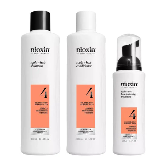 Nioxin kit 4 Shampoo 300ml + Balsamo 300ml + Lozione 100ml